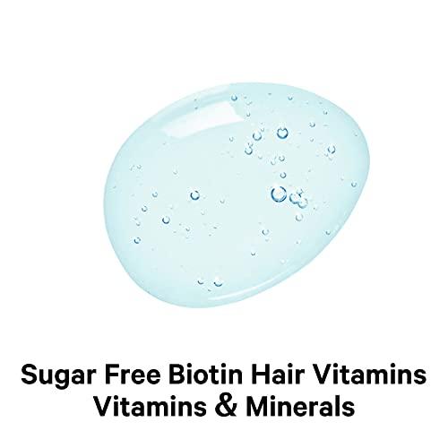 Codeage Codeage Hair Gummies, Biotin 5000 mcg, Sugar Free Growth Gummy Vitamins A, C, B6, B12, D3, Zinc, Inositol Supplement, Women & Men, Pantothenic Folic Acid, Nails, Skin, Strawberry Coconut Flavor, 60 ct
