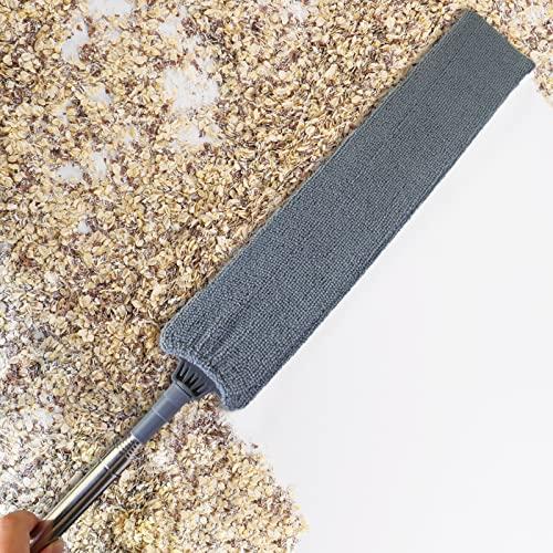 ELEANRA Retractable Gap Dust Cleaner with Extension Pole, Cleaning Tools with 3 Microfiber Dusting Cloths, Extendable Long Handle Duster for Cleaning Under Refrigerator Sofa Couch Bed Furniture Appliance