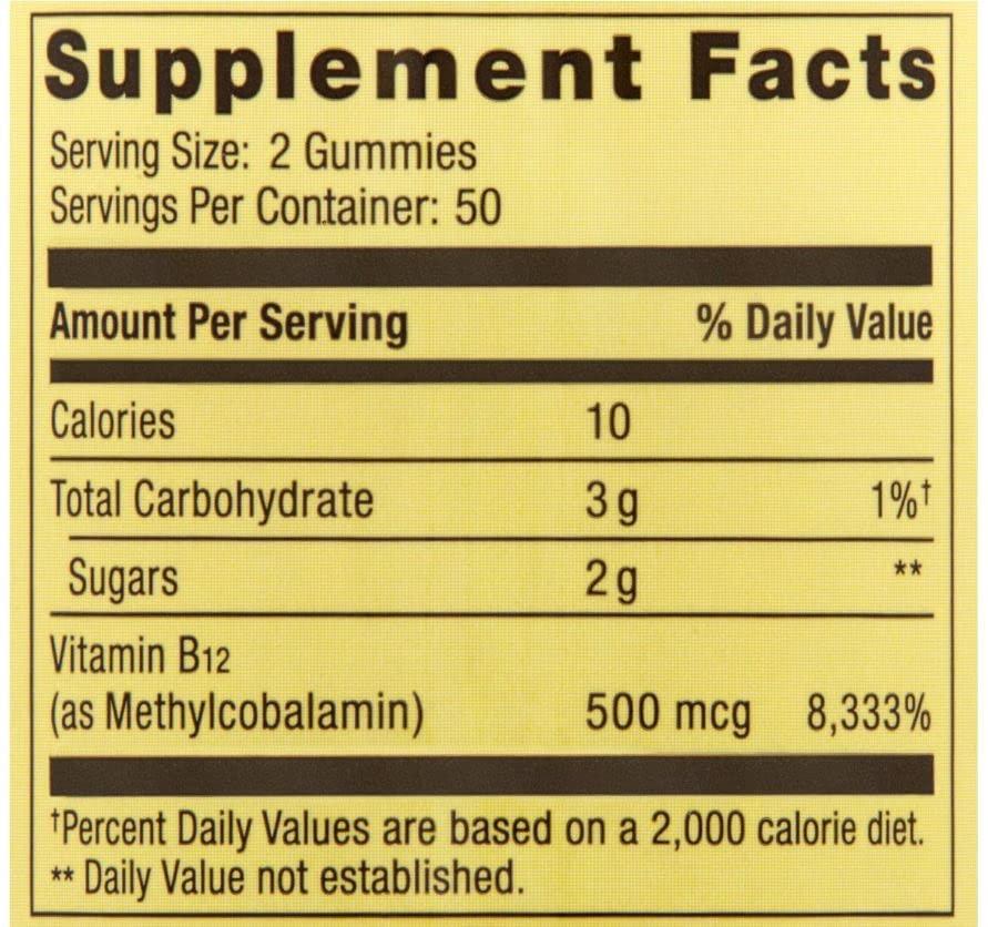Adventure Home Spring Valley Adult Gummy Vitamin B12, Metabolism Support, Natural Fruit Flavor, 100 Gummies+Better Guide Vitamins Supplements