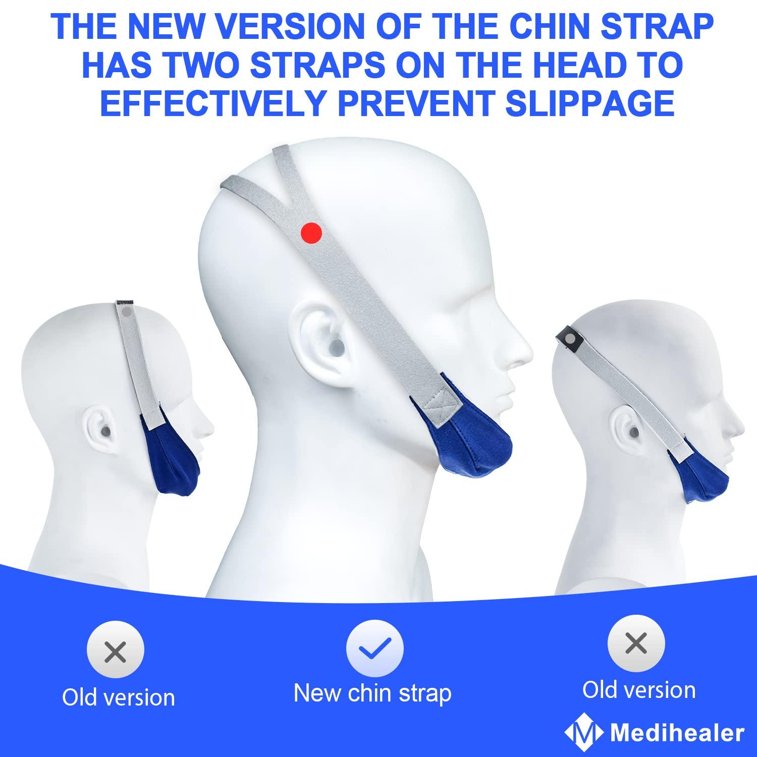 Medihealer 2 Packs Chin Straps for Users and Mouth Breathers - Anti Snoring Chin Strap for Men and Women,Chin Straps to Reduce Air Loss, Instant Mouth-Snoring Relief, Great Value Supplies by Medihealer.