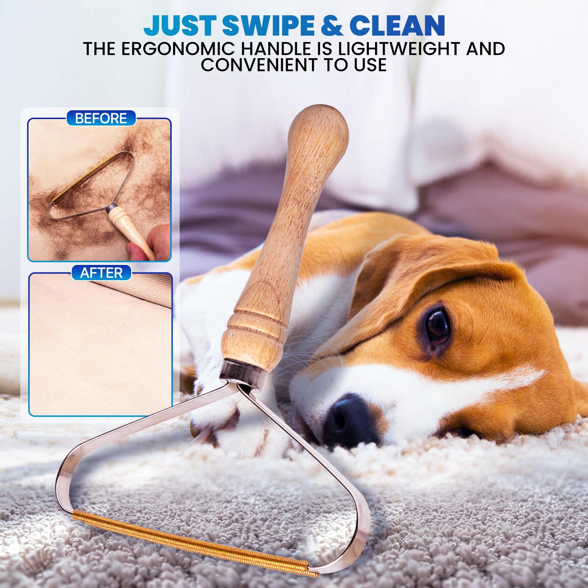 YOFOCOO 2-Pack Pet Hair Removal Tool - Lint Remover, Carpet Scraper & Shaver for Clothes and Carpets - Dog & Cat Hair Remover with Carpet Rake for Car,Rugs,Couch,Furniture - Fur Cleaner Tool