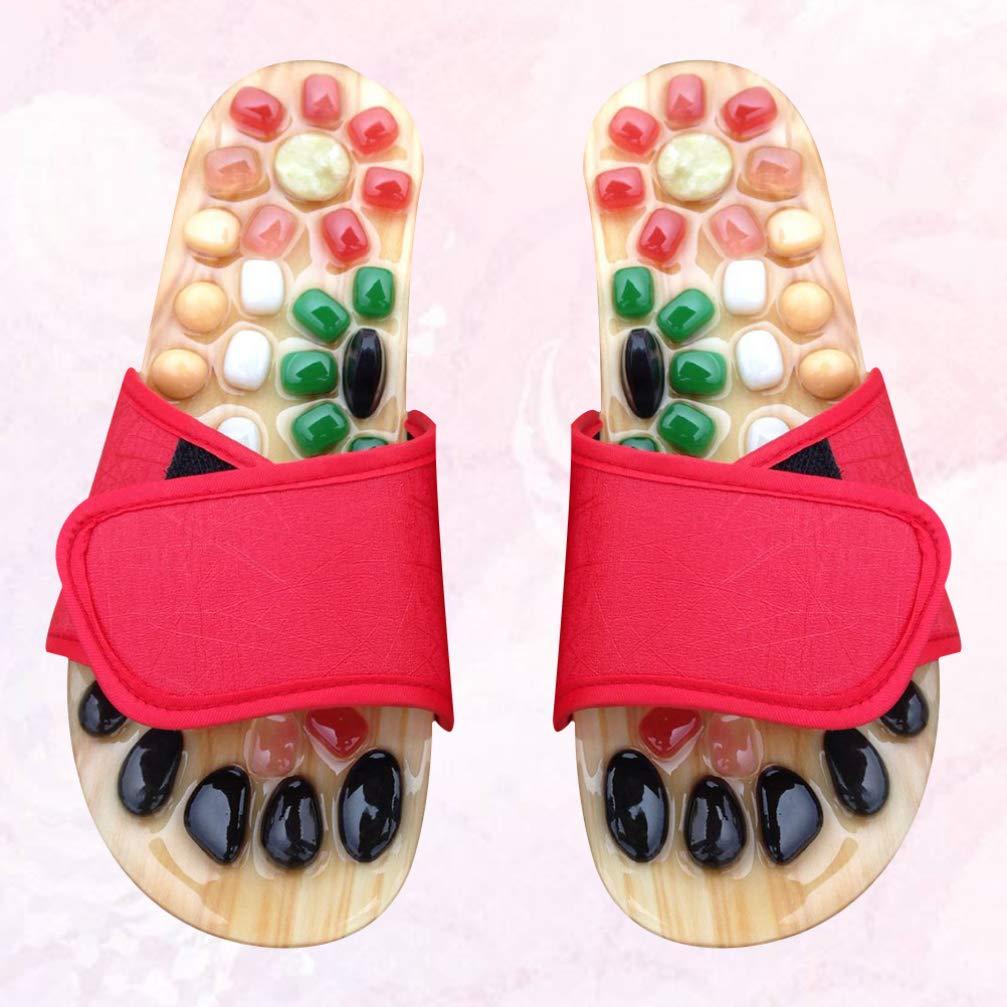 EXCEART Sandals Sandalias Therapeutic Slippers Foot Reflexology Slippers Pebble Slippers Foot Massage Slippers Massage Shoes Mens Rock Summer