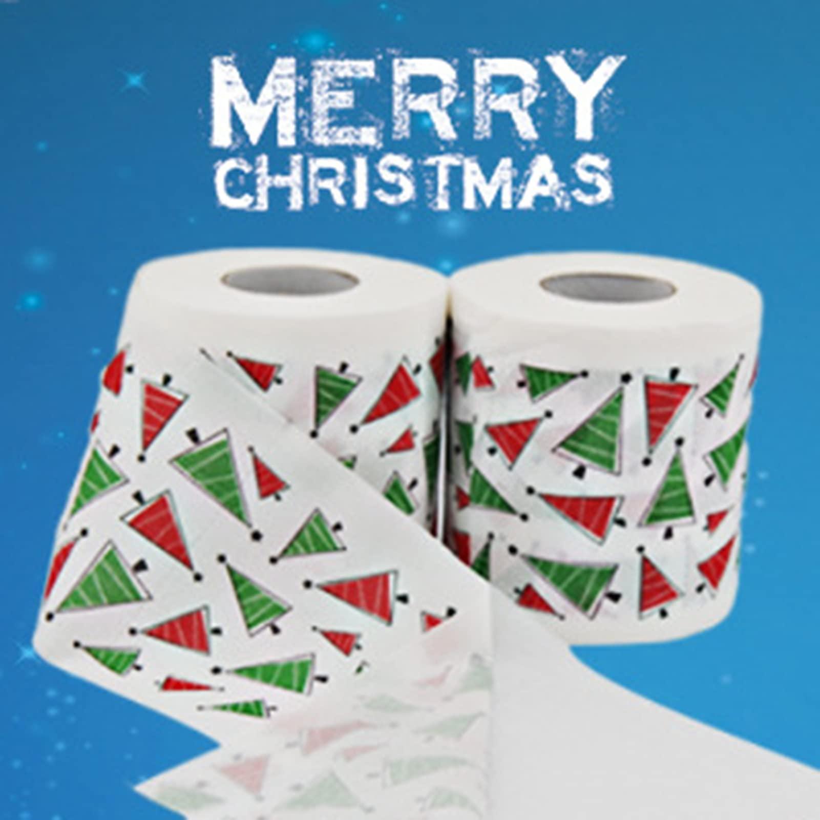clinmday clinmday Christmas Toilet Paper,Merry Christmas Santa Claus Toilet Paper Tissue Napkin Prank Fun Birthday Party Novelty Gift Idea Funny Toilet Paper C