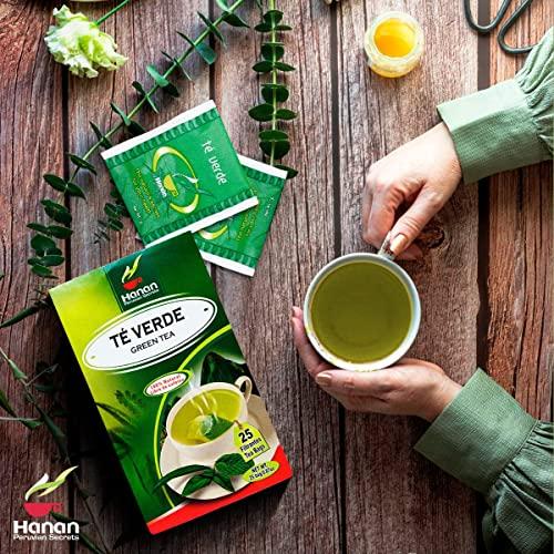 HANAN PERUVIAN SECRETS Hanan Peruvian Secrets Te Verde| 100% Natural Green Tea | 25 Tea Bags| Rich in antioxidants & vitamins | Promote Good Digestion