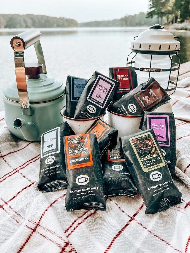 Coffee Beanery Coffee Beanery Swiss Mocha Almond Flavored Coffe, 1-1.75oz Try Me Size Coffee Sampler, Light-Medium Roast