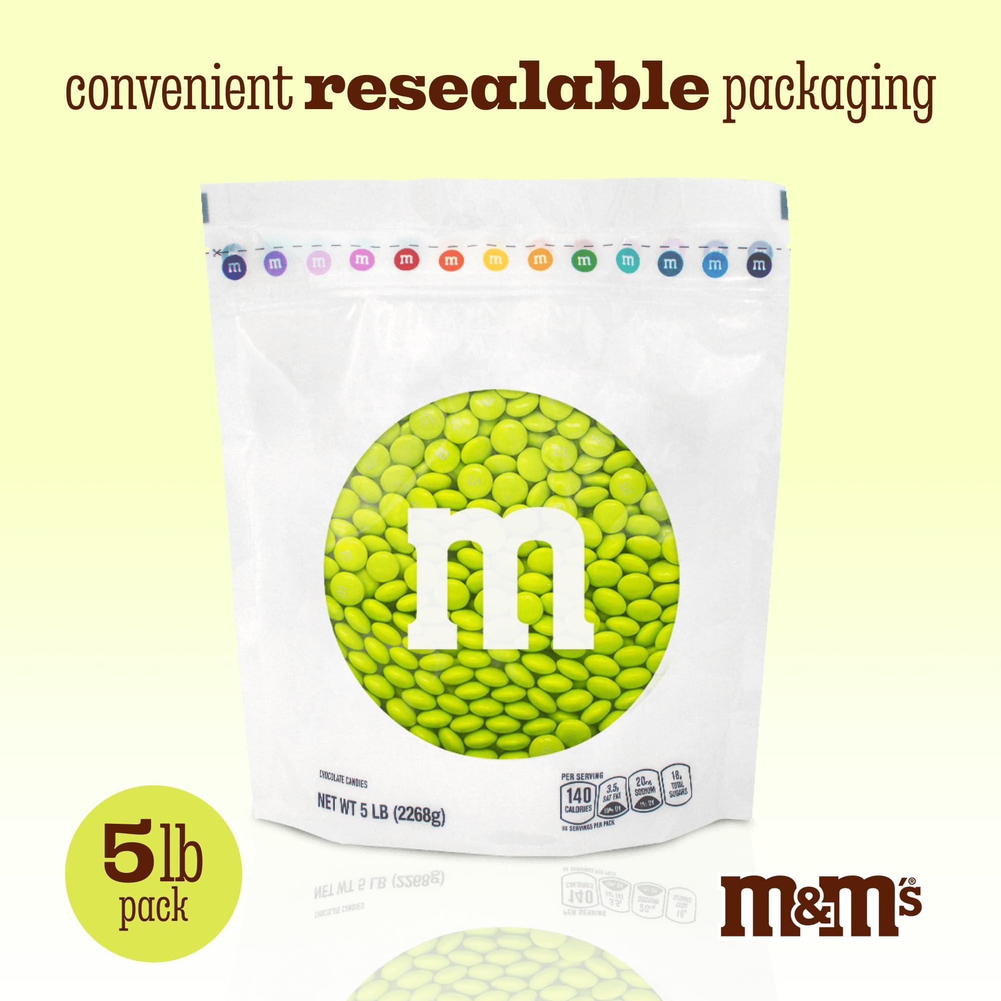 MY M&M'S MY M&M\'S Electric Green Milk Chocolate Candy, 5lbs, Bar