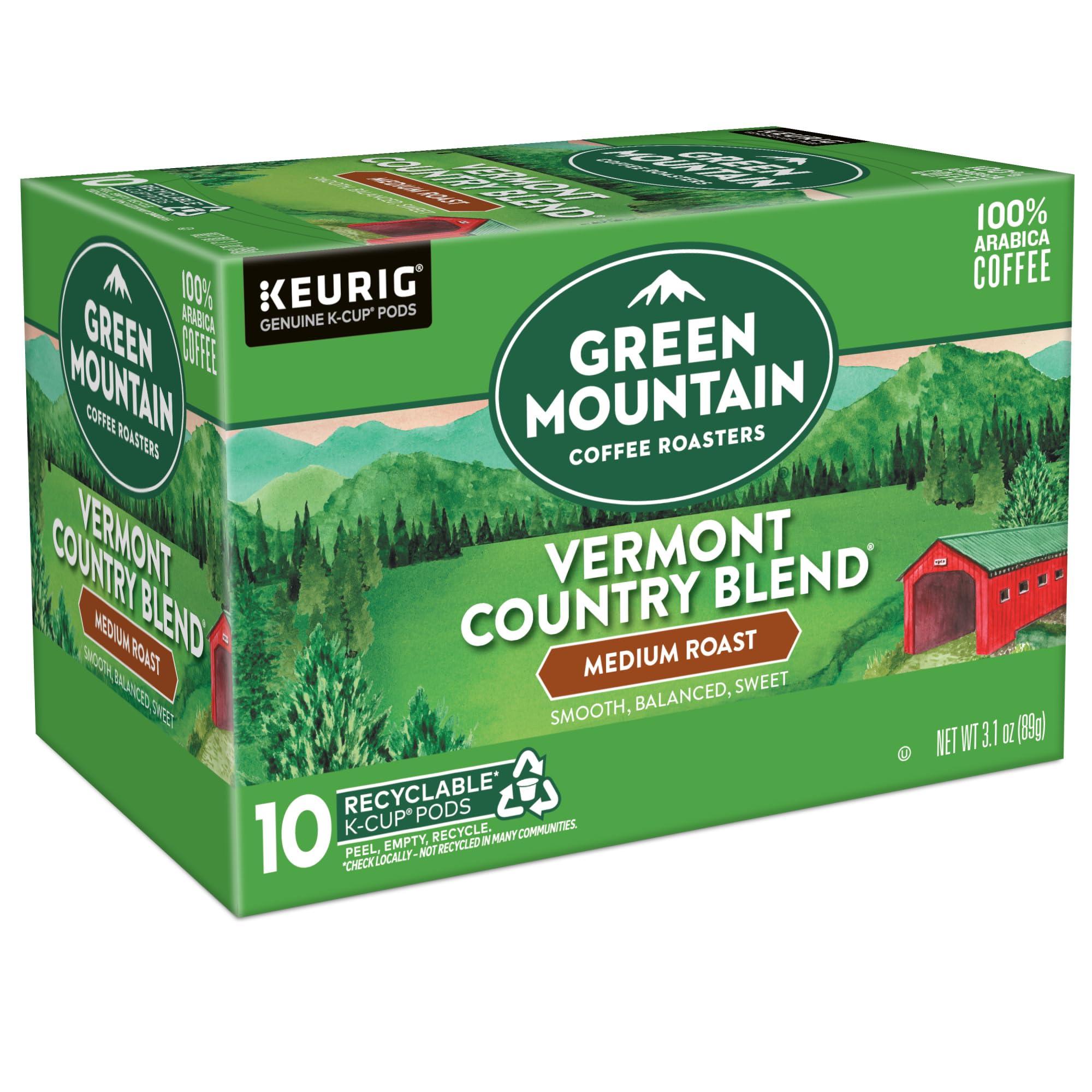 Green Mountain Coffee Roasters Green Mountain Coffee Roasters Vermont Country Blend Keurig Single-Serve K-Cup Pods, Medium Roast Coffee, 60 Count (6 Packs of 10)