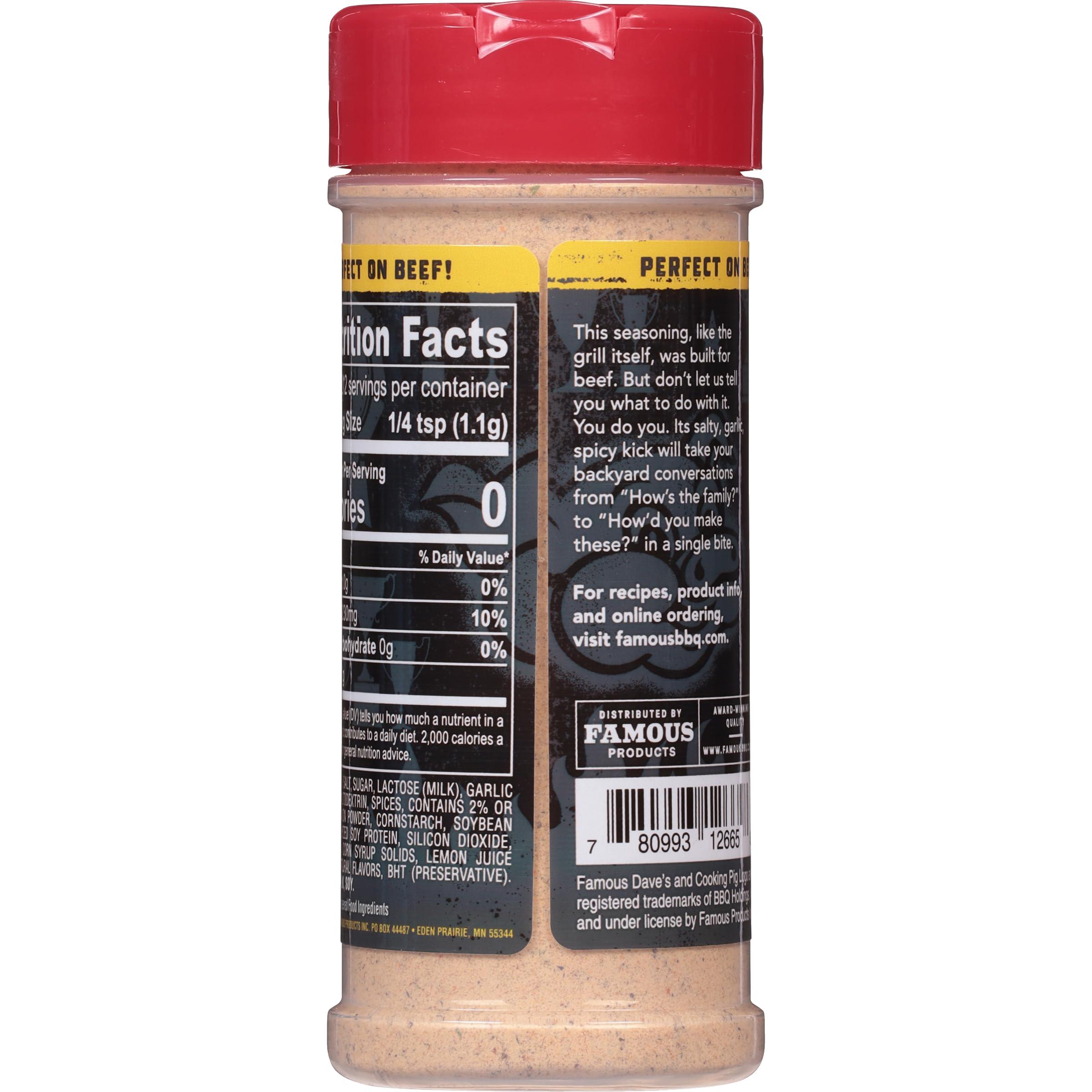 Famous Dave's Famous Dave\'s Seasoning Variety 3-Pack With Steak & Burger, Rib Rub For Beef or Pork, Chicken Rub, Grill Masters Delight