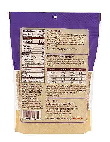 Bob's Red Mill Bob's Red Mill Gluten Free 8 Grain Hot Cereal, 25 OZ (Pack of 4)