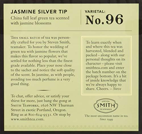 Smith Teamaker Smith Teamaker Jasmine Silver Tip Green Tea (Pack of 6 - 15 Bag Each)