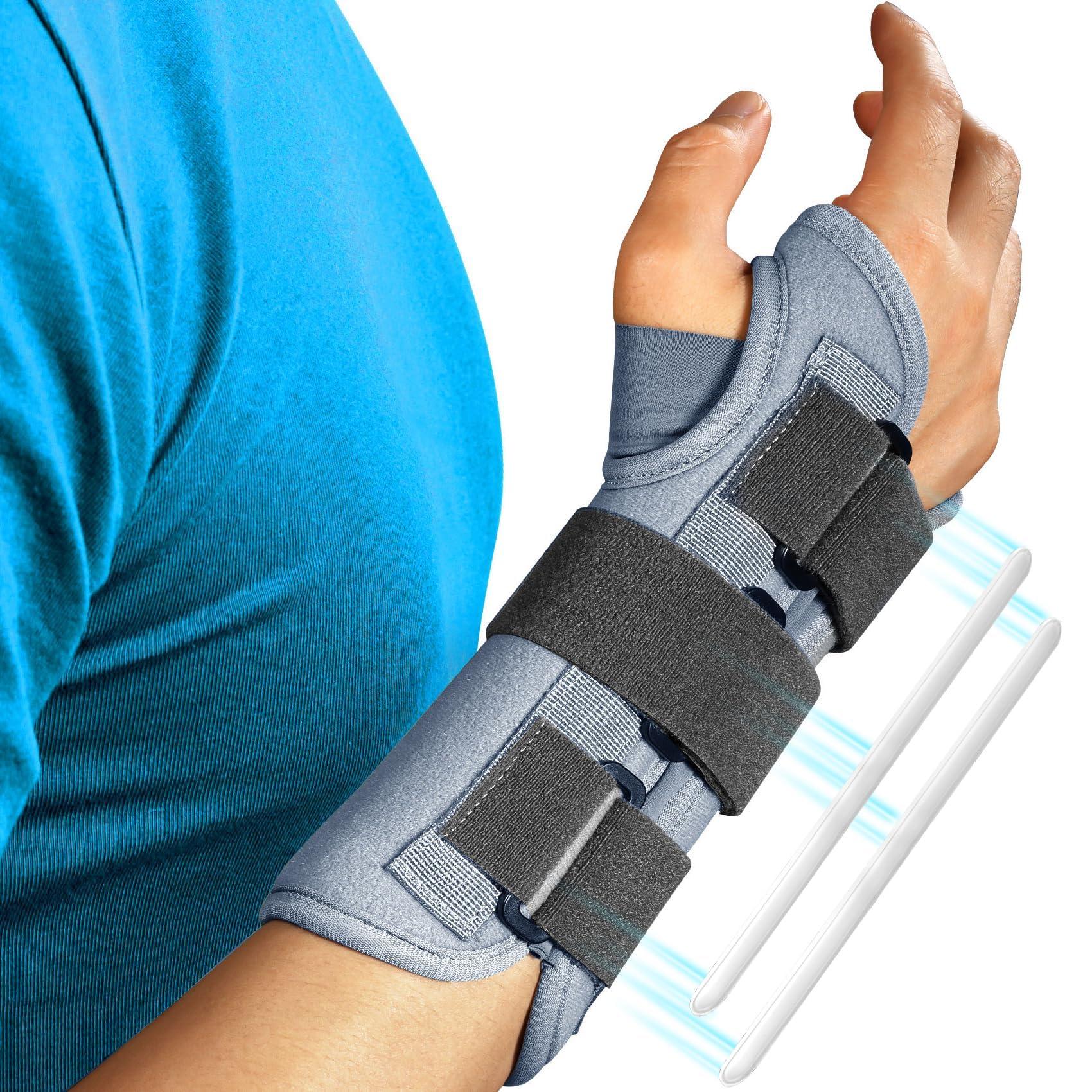 FEATOL FEATOL Wrist Brace Splint Carpal Tunnel for Women Men, Night Wrist Sleep Support Brace, Right Hand, Medium/Large, Pain Relief for Sprain, Carpal Tunnel, Syndrome,Arthritis, Tendonitis