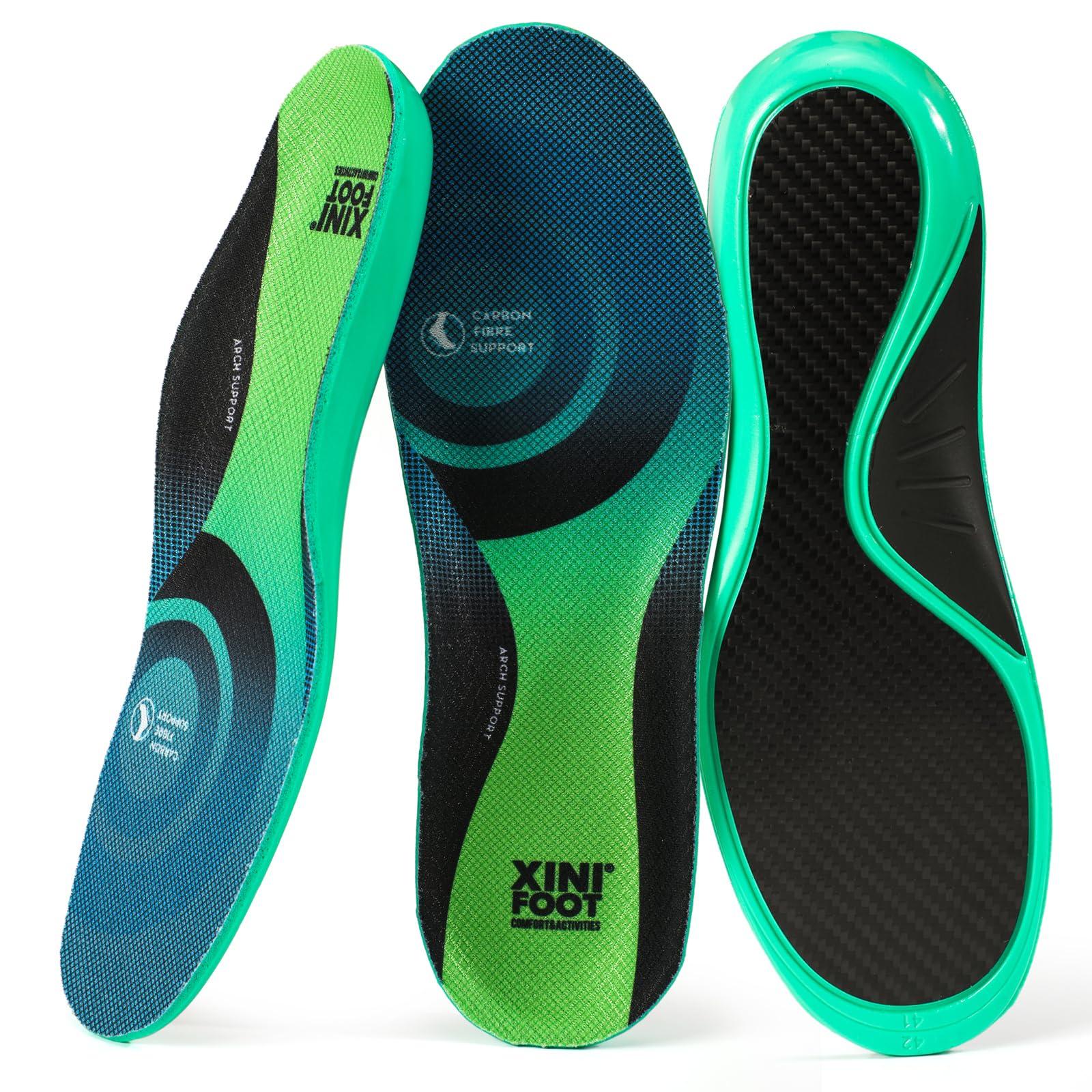 XINIFOOT XINIFOOT Performance Insoles Carbon Fiber Shock Absorbing Sport Shoe Insoles for Running, Basketball, Athletics Arch Support Insoles Inserts for Hiking Boots or Shoes