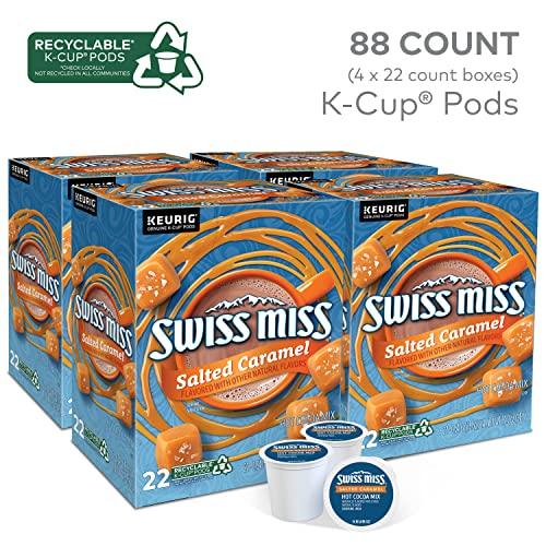 Swiss Miss Swiss Miss Salted Caramel Hot Cocoa, Keurig Single Serve K-Cup Pods, 22 Count (Packs of 4)