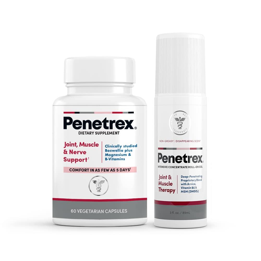 Penetrex Penetrex Joint, Muscle and Nerve Support Supplement with 3 oz Joint & Muscle Therapy Roll-On Gel