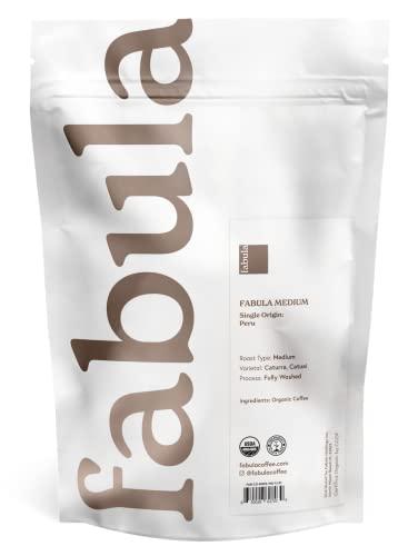 Fabula Fabula Organic Whole Bean Coffee - Medium and Decaf Medium - 2 Bag Bundle