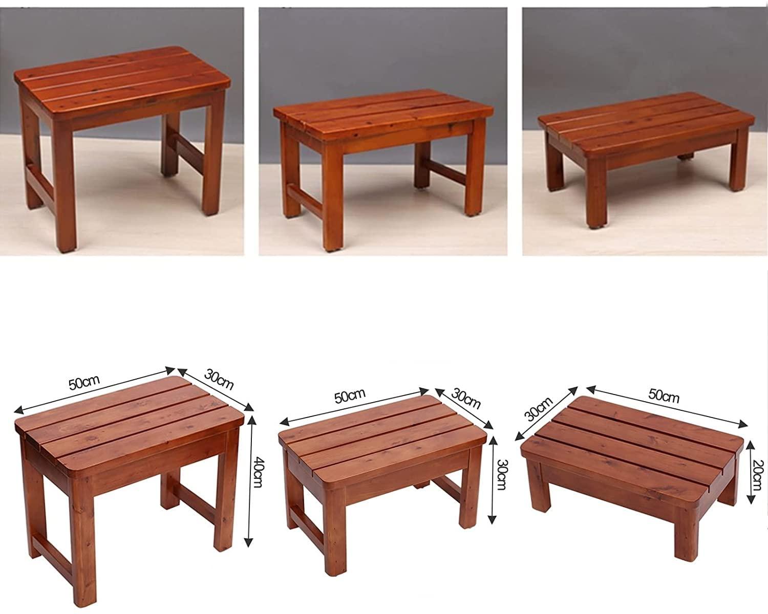 NineLife Basics Shower Chair Shower Seat, Bathroom Stool, Non-Slip Bath Bench Step Stool Bathroom Spa Shower Bench Foot Stool Bathing Seat (Size : 50x30x30cm)