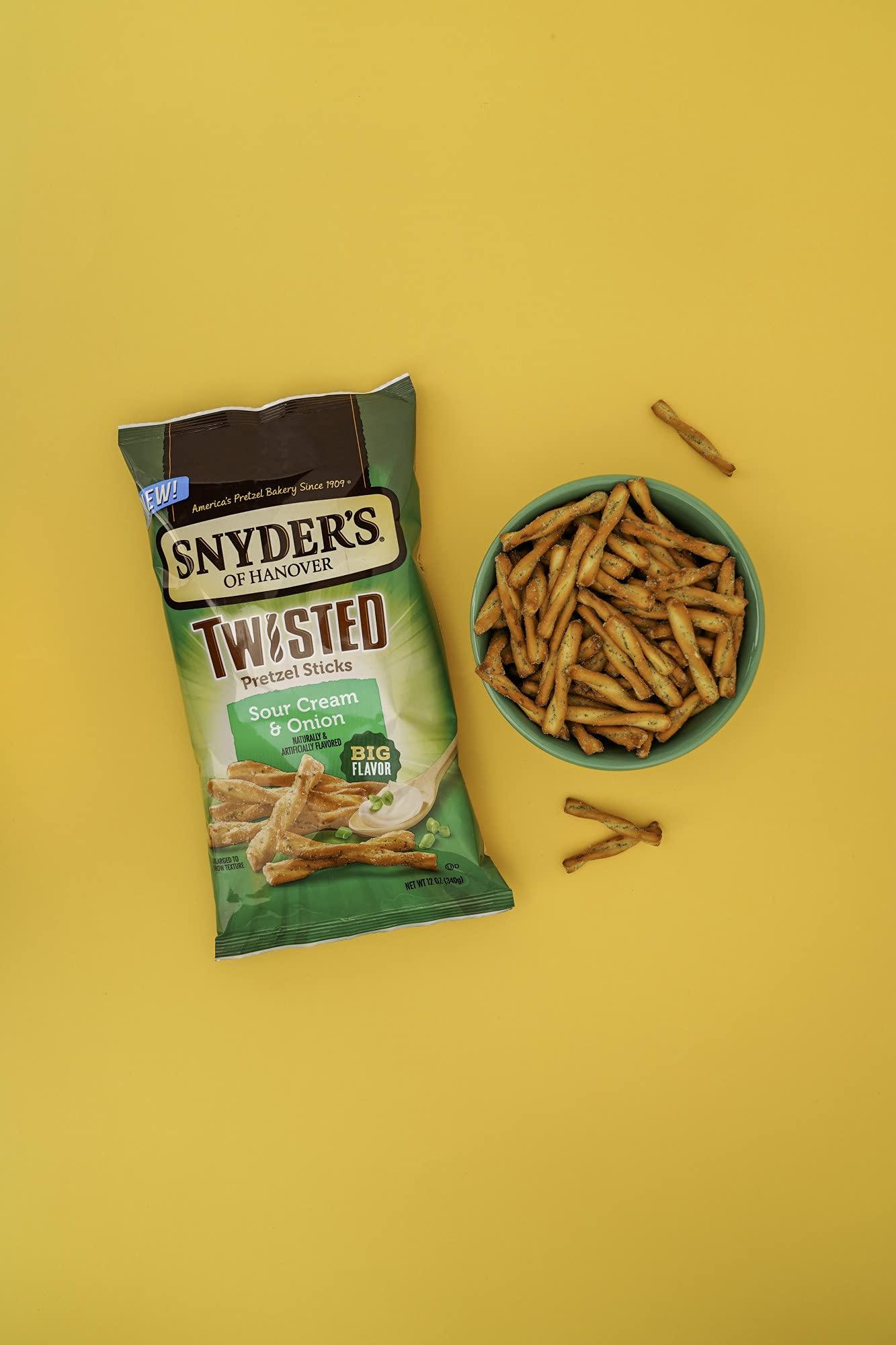 Snyder's Snyder\'s Sour Cream & Onion Twisted Pretzels 12oz (Bag of 4)