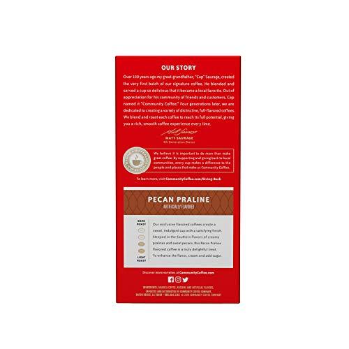 Community Coffee Community Coffee Pecan Praline Flavored 96 Count Coffee Pods, Medium Roast, Compatible with Keurig 2.0 K-Cup Brewers, 24 Count (Pack of 4)