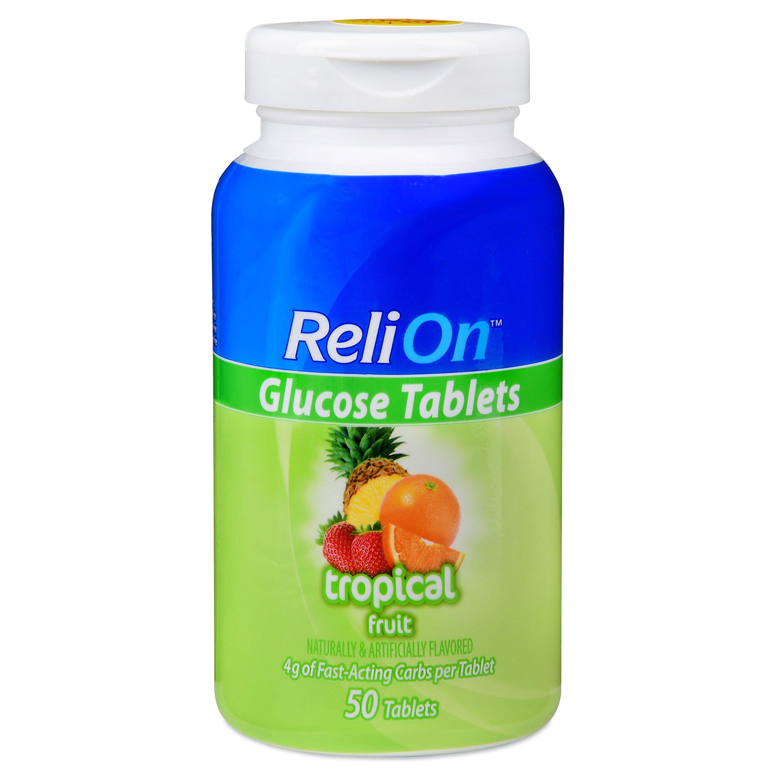 Reli On Relion Glucose Tablets - Tropical Fruit Flavor - 50 counts