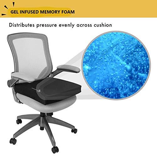 Lifestyle-Solutions Lifestyle Wheelchair Cushion, Waterproof Orthopedic Gel Seat Pad for Back Support ,Coccyx, Sciatica, Pressure Sores and Tailbone Pain Relief (20" X 16" X 3")