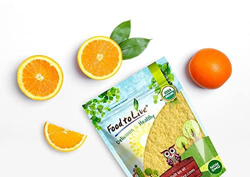 Food to Live Organic Orange Powder, 18 Pounds — Non-GMO, Made from Raw Dried Citrus Fruit, Unsulfured, Vegan, Bulk, Great for Baking, Juices, Smoothies, Contains Maltodextrin, No Sulphites