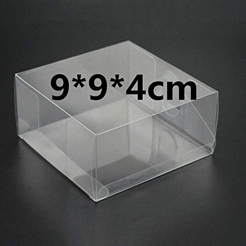ShineBear ShineBear 25 Sizes Transparent Plastic PVC Box, Small/Large Clear Plastic Gift Boxes for Packaging Toy Candy Favors Boxes 20pcs/lot 10/9 - (Color: Transparent, Gift Box Size: 9x9x6cm)