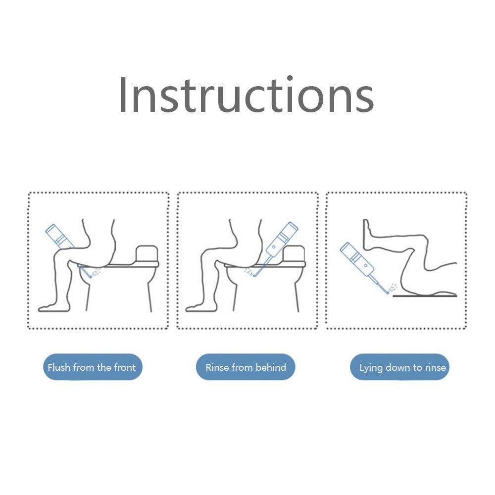 VYSIYIA Portable Travel Bidet IPX6 Waterproof Mini Sprayer with Bubbles Travel Size Cleanser with Three Modes Retractable Nozzle Rotatable Blue