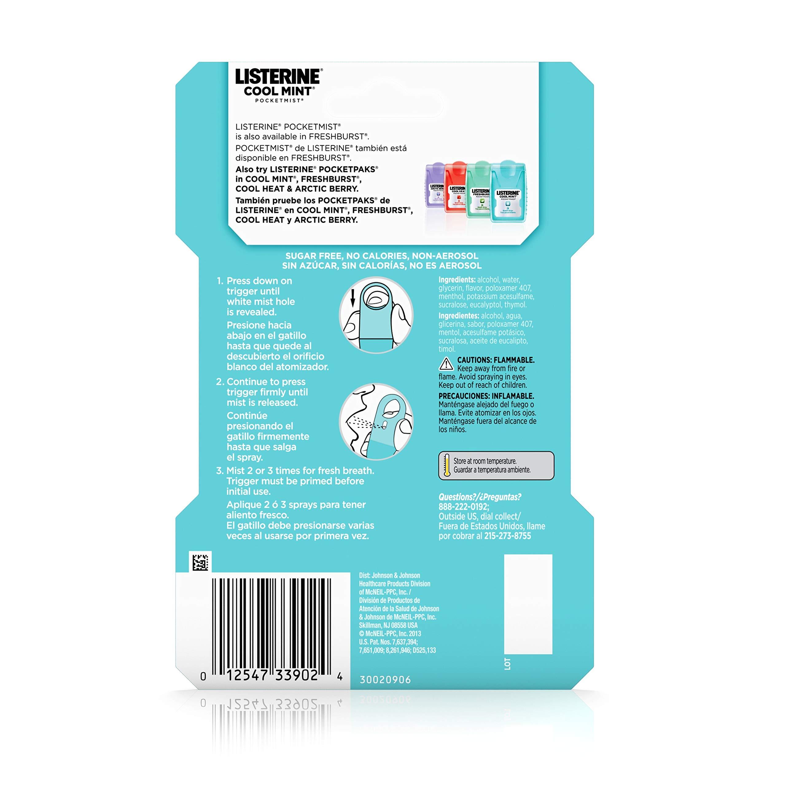 Listerine Listerine Pocketmist Cool Mint, 2-Count (Pack of 6)