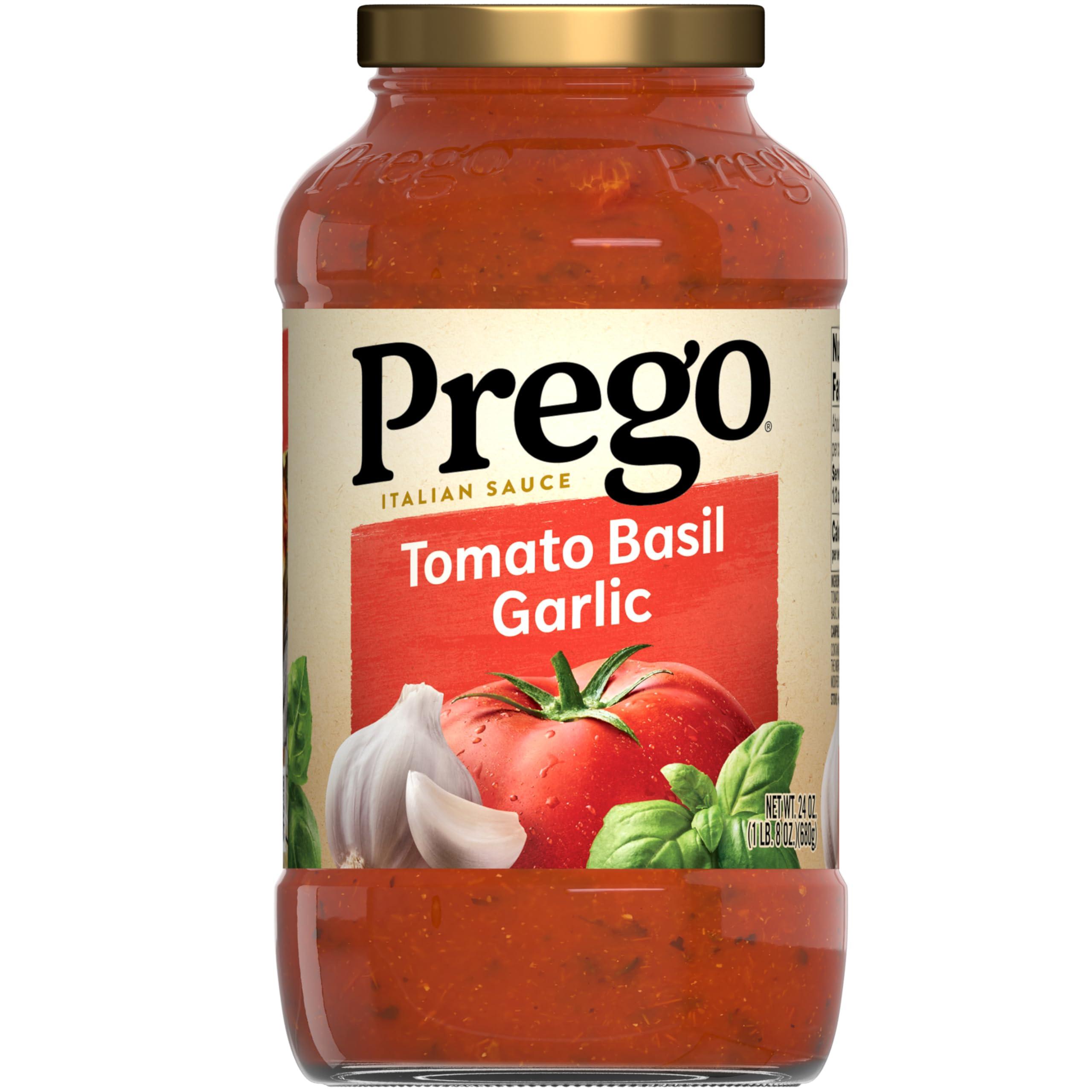 Prego Prego Italian Tomato Sauce with Basil & Garlic, 24 oz Jar