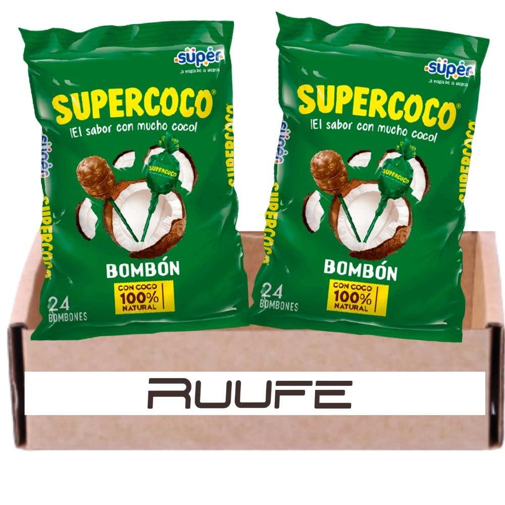 No applicable Supercoco candy Bonbon (2 pck - 24 count per pck) Colombian candy super coco candy colombian snack dulce colombiano Comida colombiana