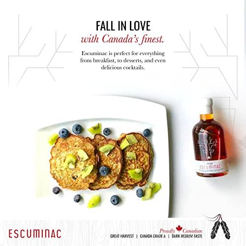 Escuminac Escuminac Canadian Maple Syrup, Great Harvest Medium Taste, 16.9 fl oz. Pure & Organic. Gourmet Gift for Any Occasion. From Quebec, Canada