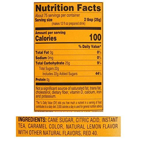 4C 4C Powdered Drink Mix Cannisters, Lemon Tea, 28 Quarts, Family Sized Cannister, Thirst Quenching & Refreshing Flavors (Lemon Iced Tea, 4.13 Pound (Pack of 3))