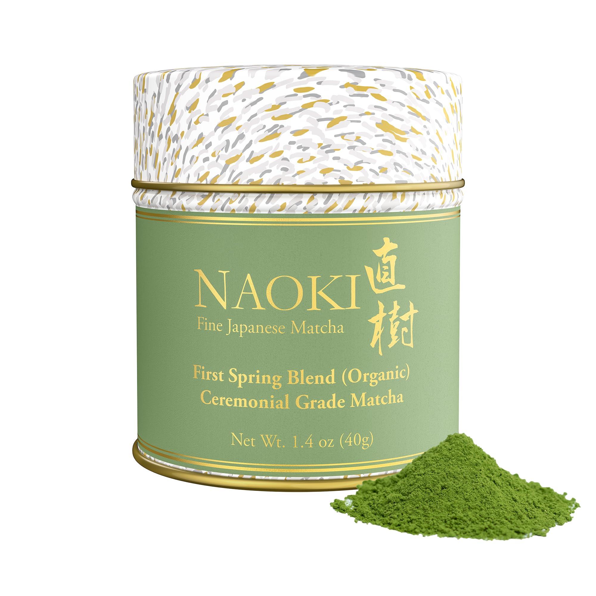 Naoki Matcha Naoki Matcha Organic Ceremonial First Spring Blend – Authentic Japanese First Harvest Ceremonial Grade Matcha Green Tea Powder from Kagoshima, Japan (40g / 1.4oz)
