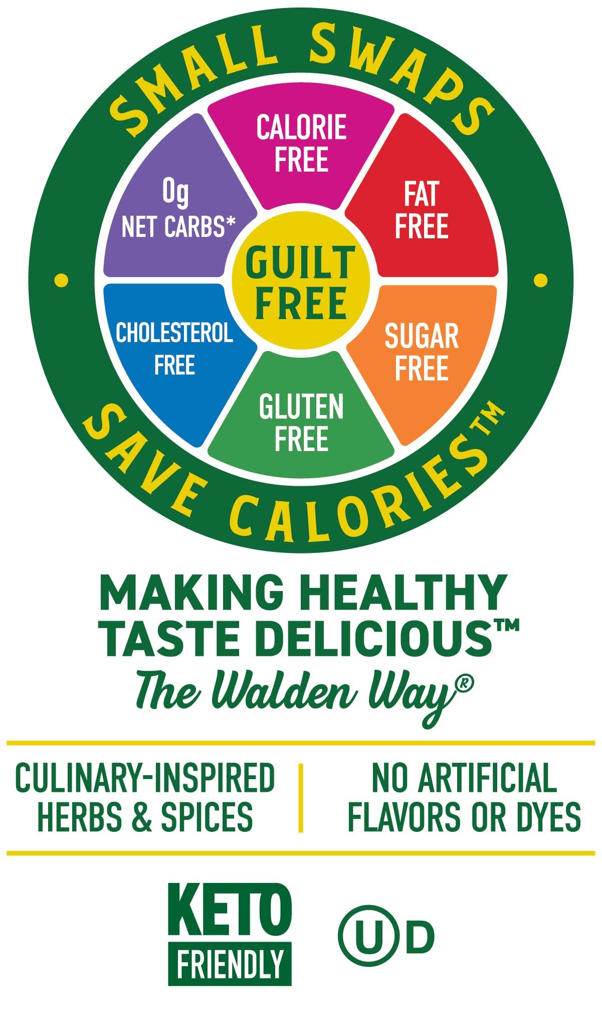 Walden Farms Walden Farms Bleu Cheese Dressing - Calorie-Free, Gluten-Free, Low Carb, Keto-Friendly, Sugar-Free, Rich Bleu Cheese Flavor, (12 oz Bottle x 2)