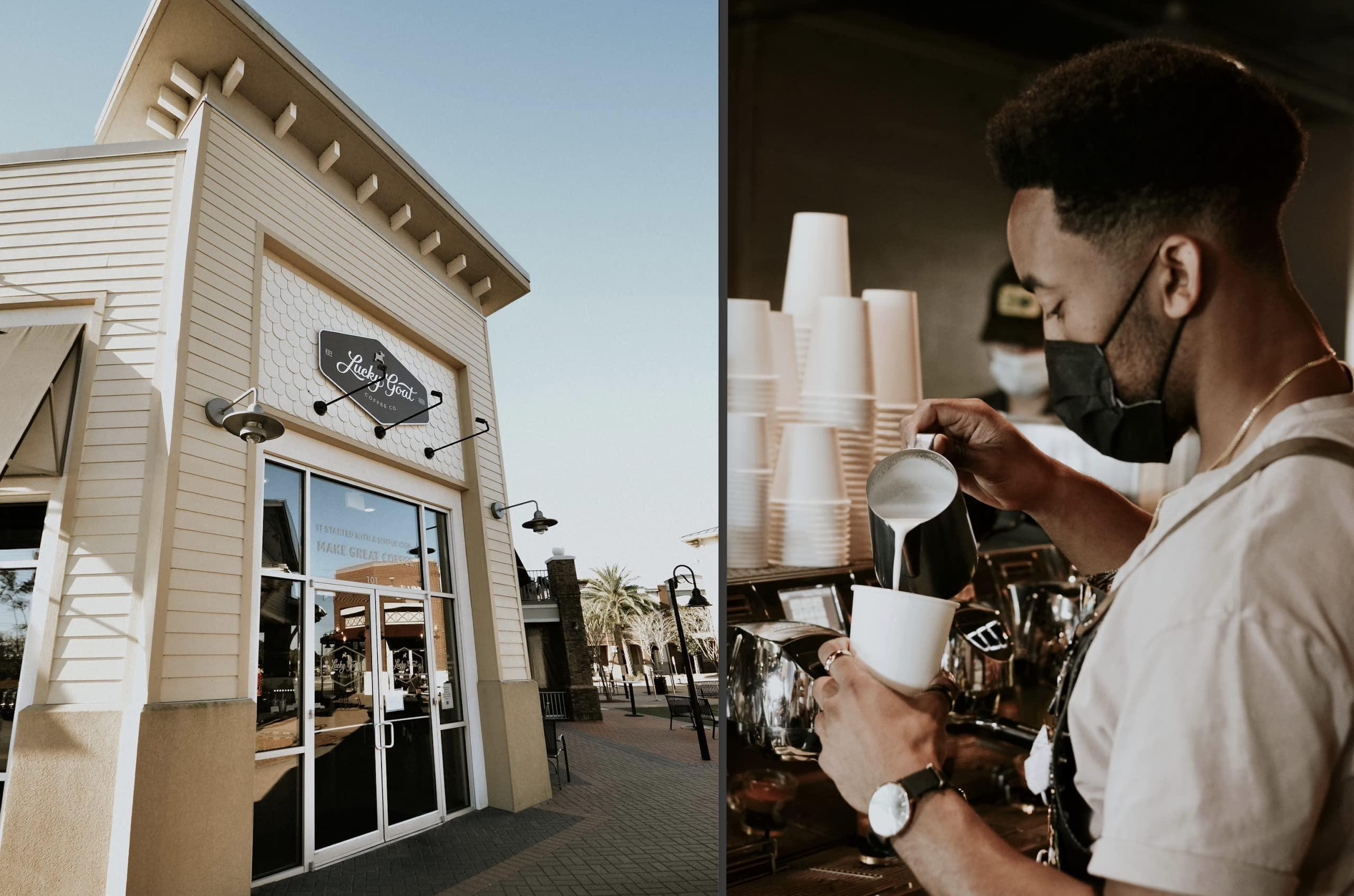 Lucky Goat Lucky Goat Espresso Blend Whole Bean Coffee – Lucky 7 – Snappy, Spicy Body, Citric Acidity, Dark Chocolate, Complex - Medium Roast, 12 Ounce Bag, 100% Arabica