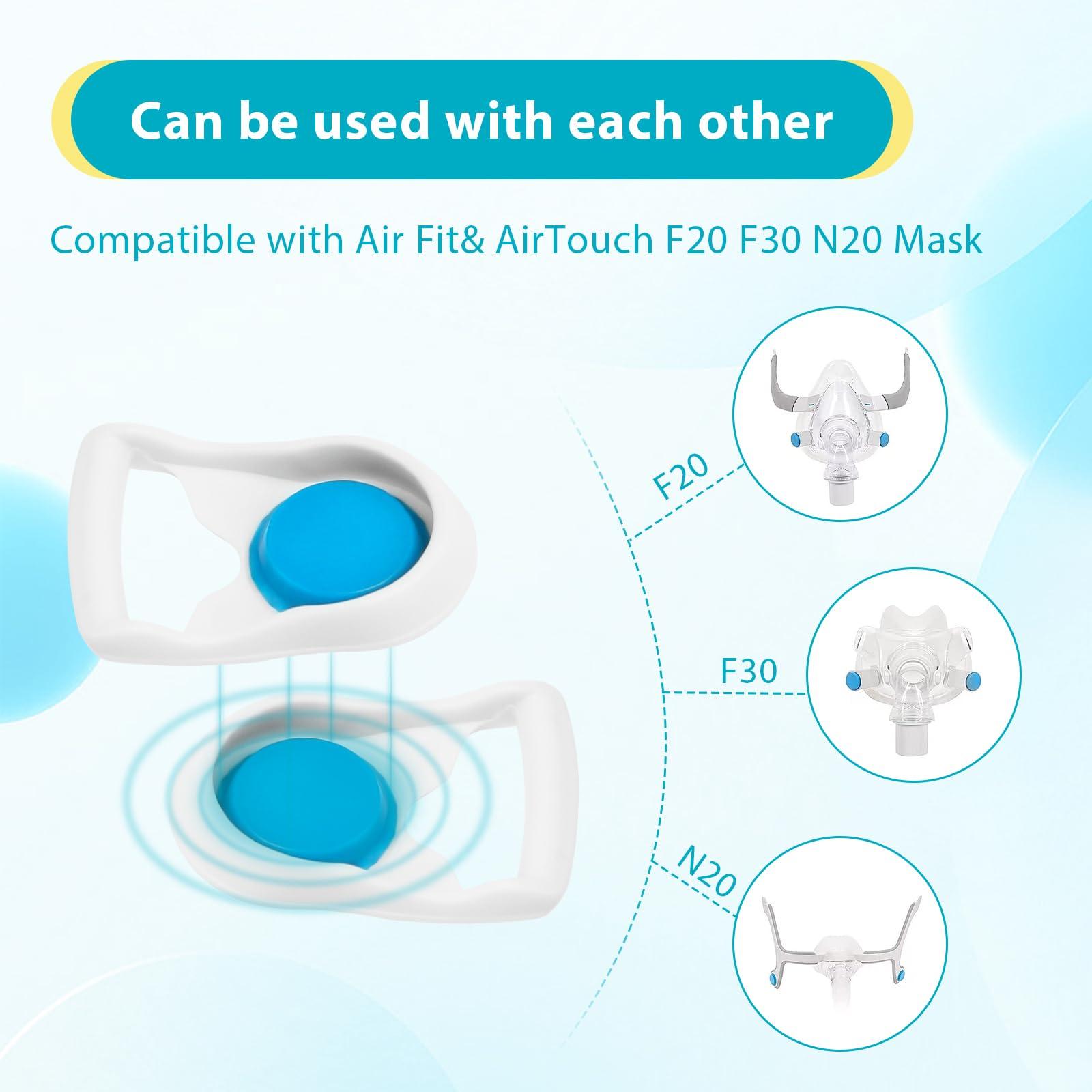 PalpitateC PalpitateC Magnetic Cpap Headgear Clips Compatible with Resmed AirFit AirTouch F20, F30, N10, N20 Cpap Mask Replacement Clips, for Replacement Resmed Cpap Headgear Clips Accessories 3 Pairs