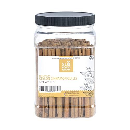 Slofoodgroup Slofoodgroup Ceylon Cinnamon Sticks - Pure Ceylon Cinnamon Quills 5 Inch Cut Cinnamon Spice from Sri Lanka, True Cinnamon - Cinnamomum Verum, 2 OZ.