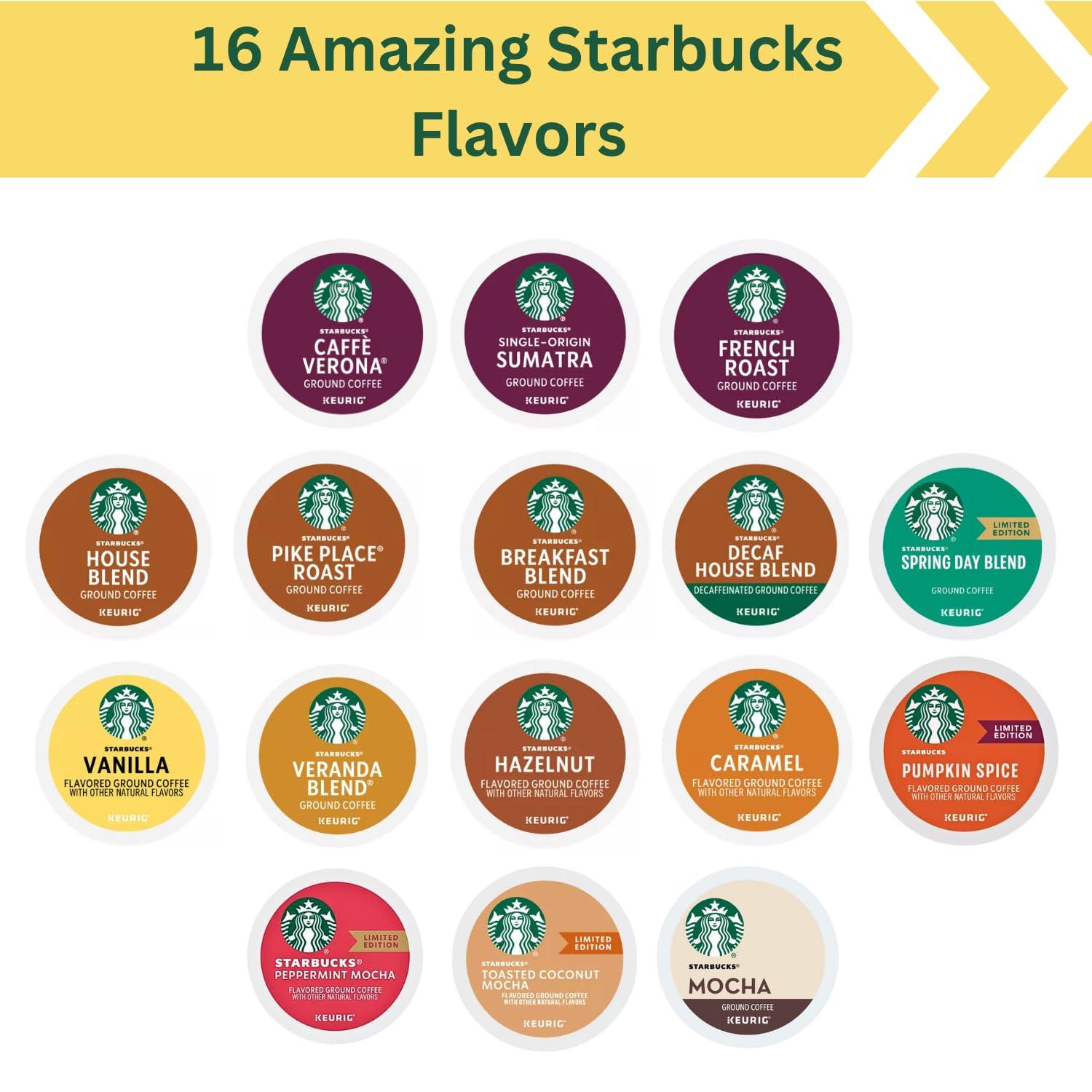FIVEANDTWOESTORE BUNDLES 16ct K-Cups Variety Pack | Includes Medium & Dark Roast, Flavored Coffee Pods& Mocha K Cups| Wide Variety Coffee Pods for Keurig,Excellent Gift for Starbucks Coffee Lovers