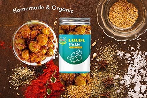 Kababi Home Made Lasode/Lesua/ Gunda Pickle Achar 400gm Rajasthani lasoda Fruit ka achaar - Mother’s Recipe | Organic North Indian Pickle | Traditional Home Made Achaar