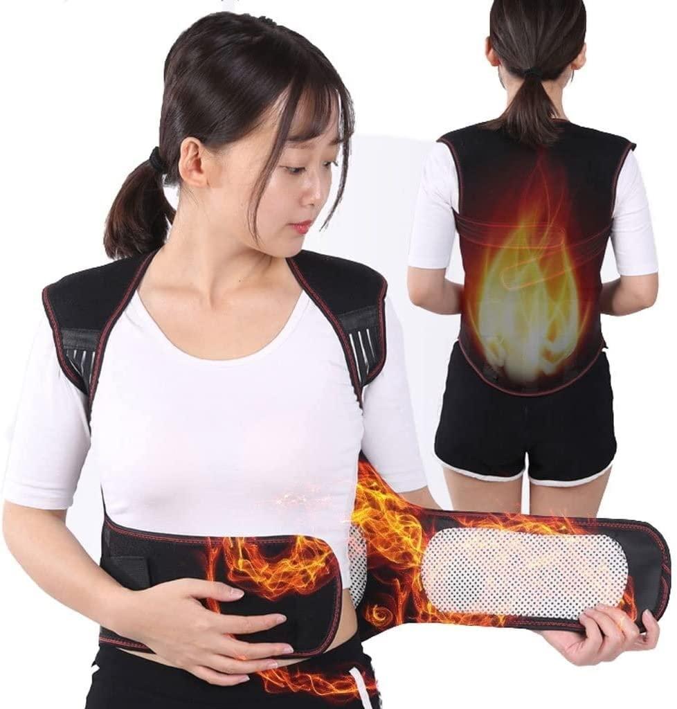 SJHY Posture Corrector Magnetic Therapy Back Brace,Support Belt Humpback Posture Support for Back Neck Shoulder Back Pain Relief Brace Back Posture (Size : Large)