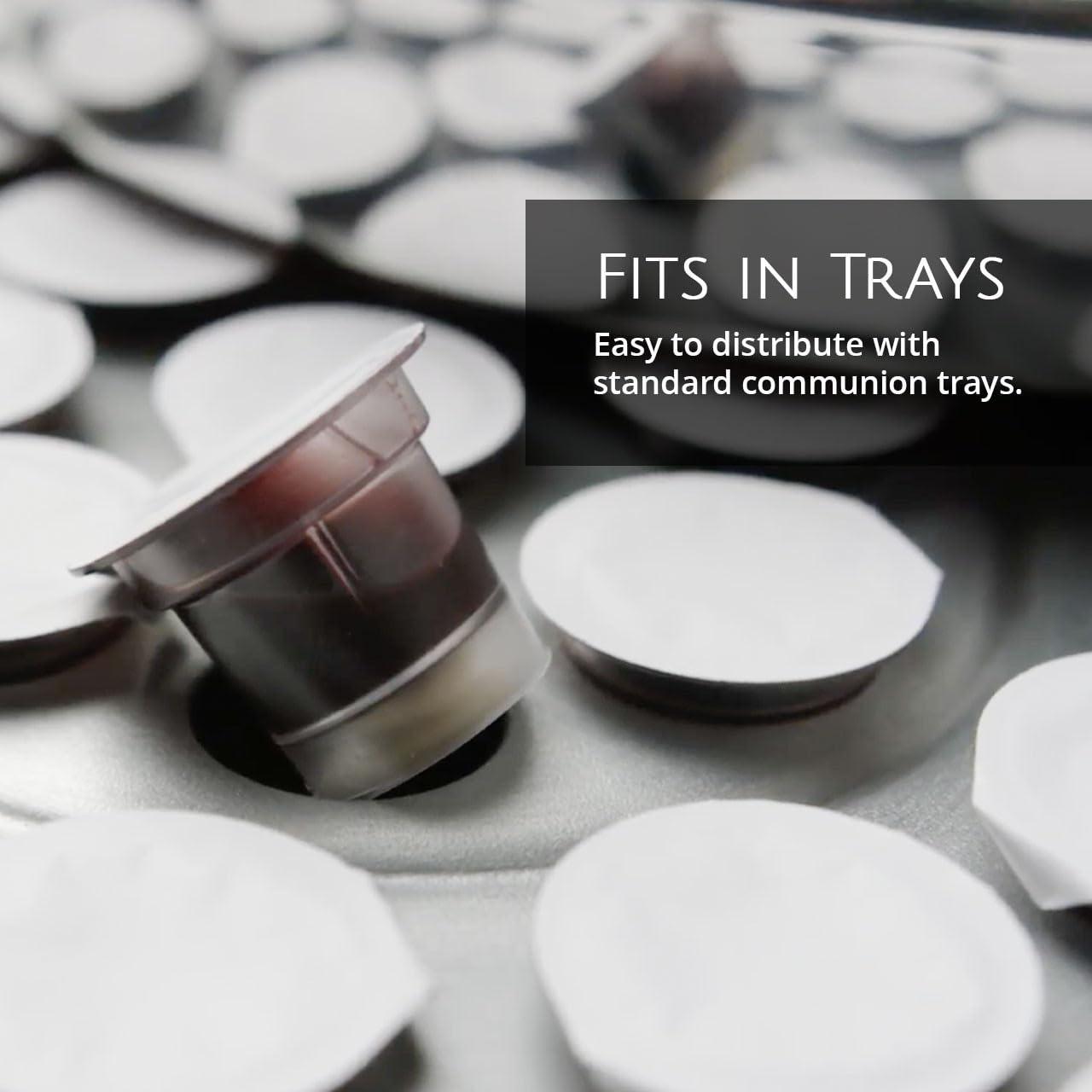 truevine truevine Top & Bottom Communion Cups and Wafer Set - Prefilled Cups with Fresh Unleavened Bread & Grape Juice - Carefully Packaged & Easy to Open, Ideal First Communion Favors for Guests (200 Count)