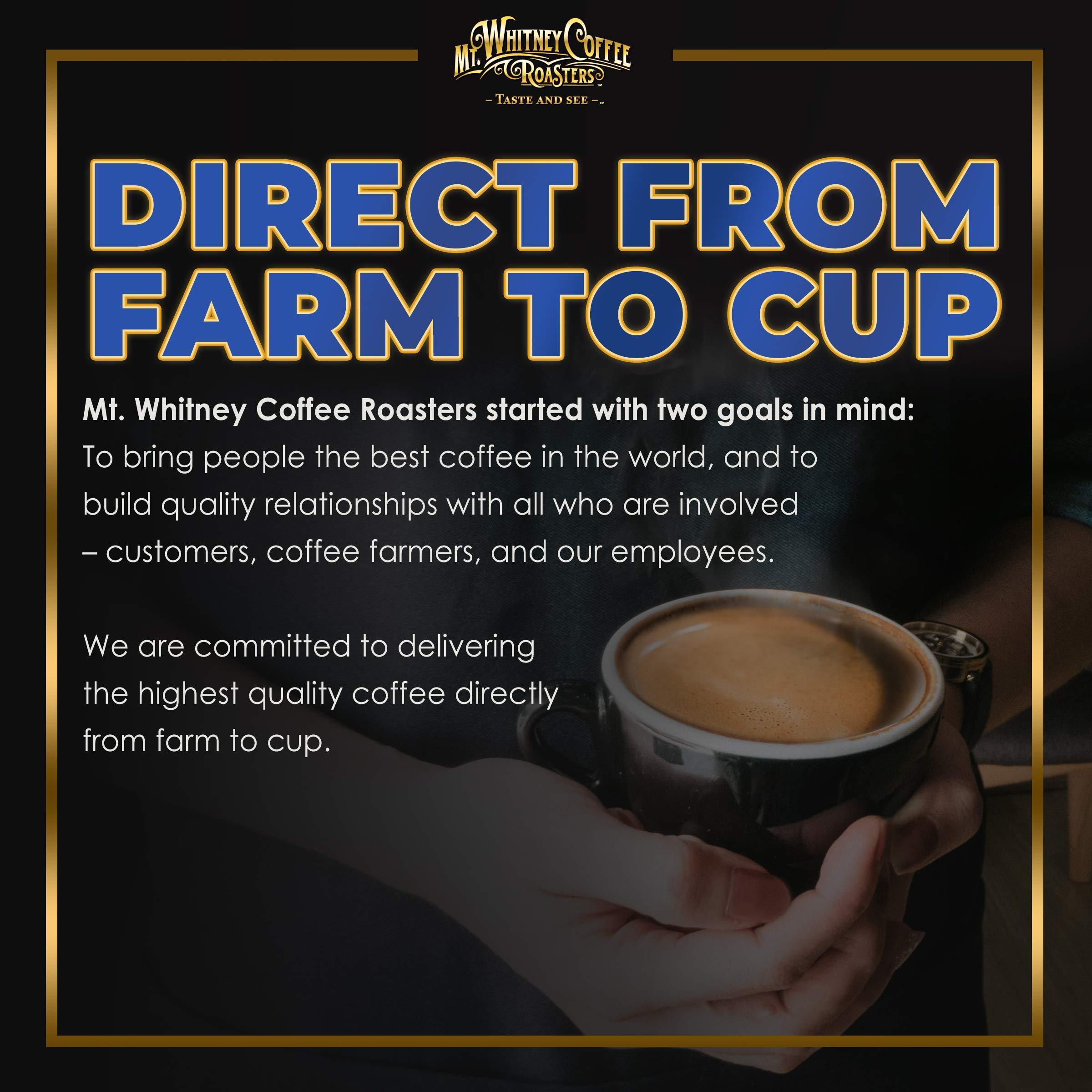 Mt. Whitney Coffee Roasters Mt. Whitney Organic Mammoth Espresso, Low Acid Coffee (Whole Bean, 12 Oz)