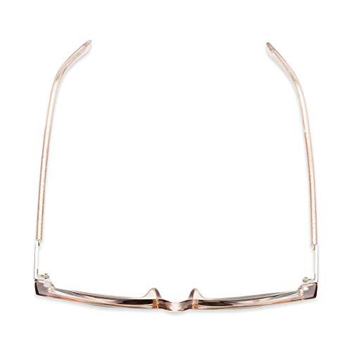 Sofia Vergara x Foster Grant Sofia Vergara x Foster Grant Women's Sofia SunReaders Segment Style Cat-Eye Reading Glasses, Shiny Crystal Blush, 56 mm + 1.25
