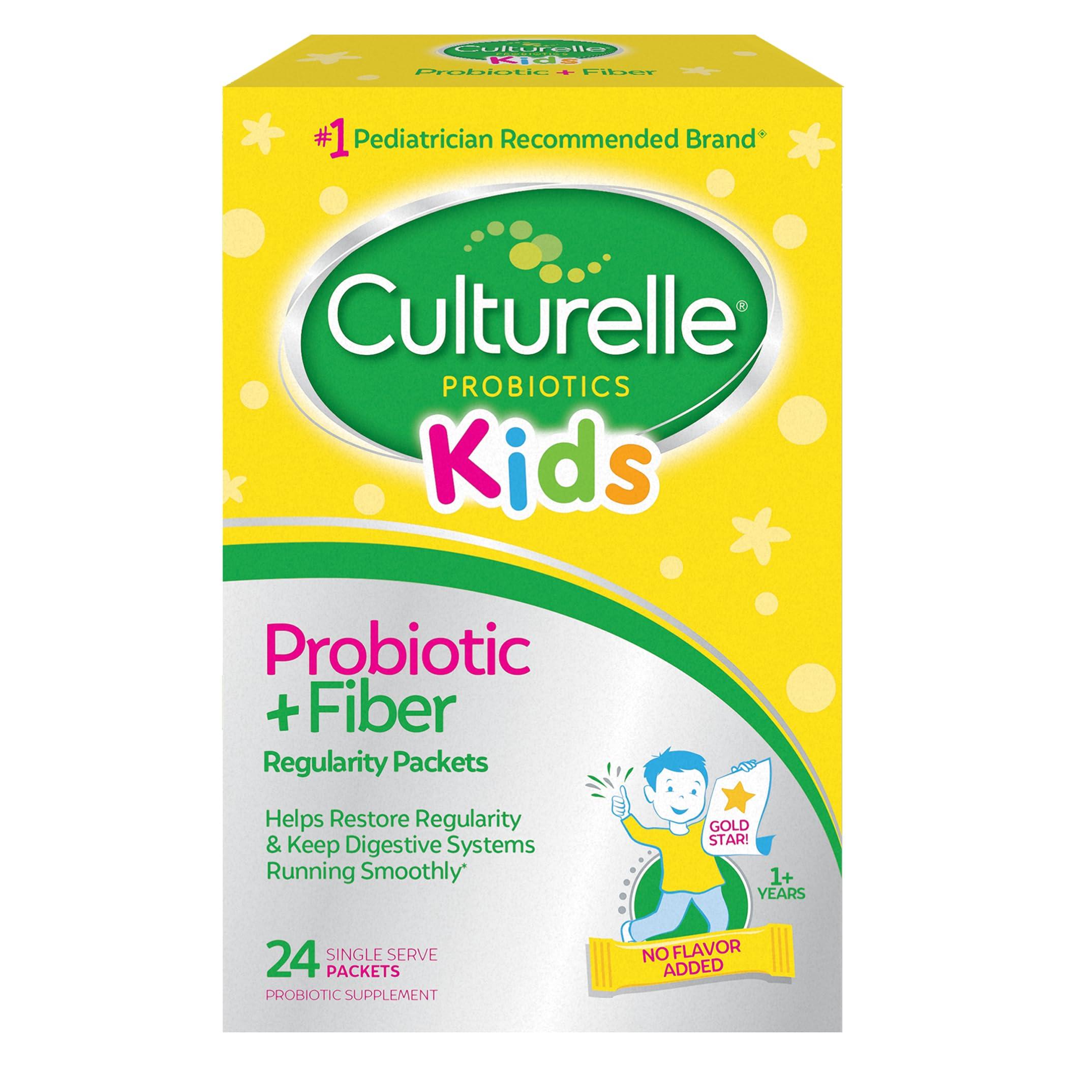Culturelle Culturelle Pro Strength Daily Probiotic Capsules, 60 Count & Kids Probiotic + Fiber Packets, 24 Count