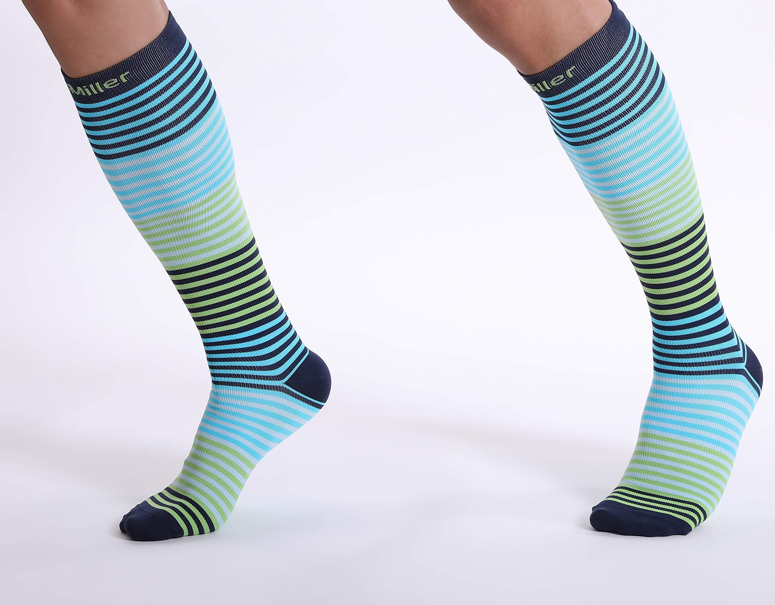 Doc Miller Doc Miller - Compression Socks for Women & Men - 15-20mmHg Knee High, Medical Grade Support, Size 3X-Large - Best for Sport, Travel, Nurse, Pregnancy, Circulation & Varicose Veins - Neon Green, 1 Pair