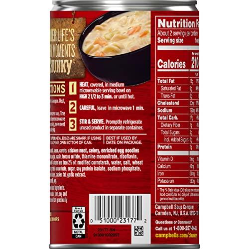 Campbell's Campbell's Chunky Soup, Creamy Chicken Noodle Soup, 18.8 Ounce Can (Case of 12)