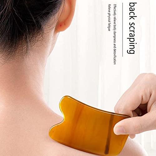 ZHAO SHOP Natural Horn Scraping Board Gua Sha Massager for Body Facial Care Trigger Point Massage Tool