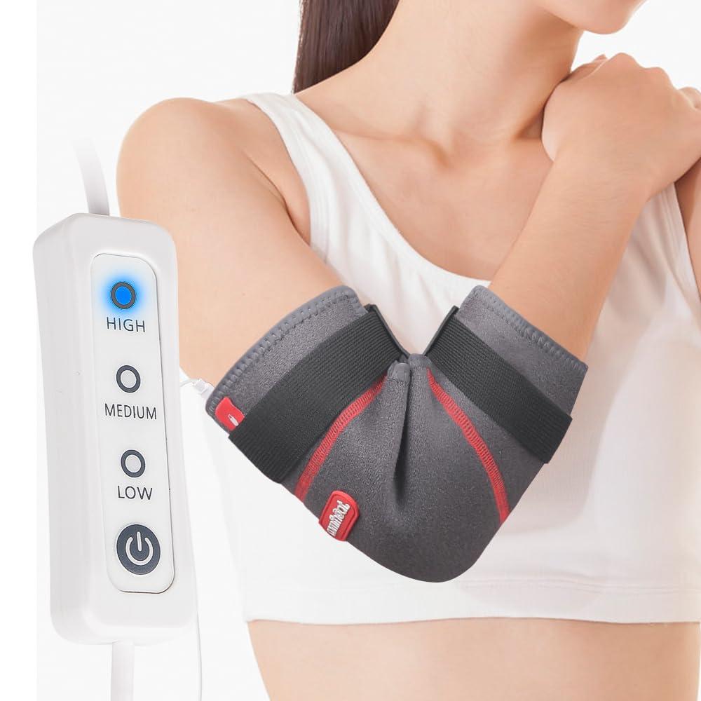 comfheat Comfheat Elbow Heating Pad Wrap for Joint Pain USB Heated Elbow Brace for Tendonitis and Tennis Elbow Portable Moist Heat Therapy Elbow Sleeve Adjustable Temperature (Non-Chargeable)