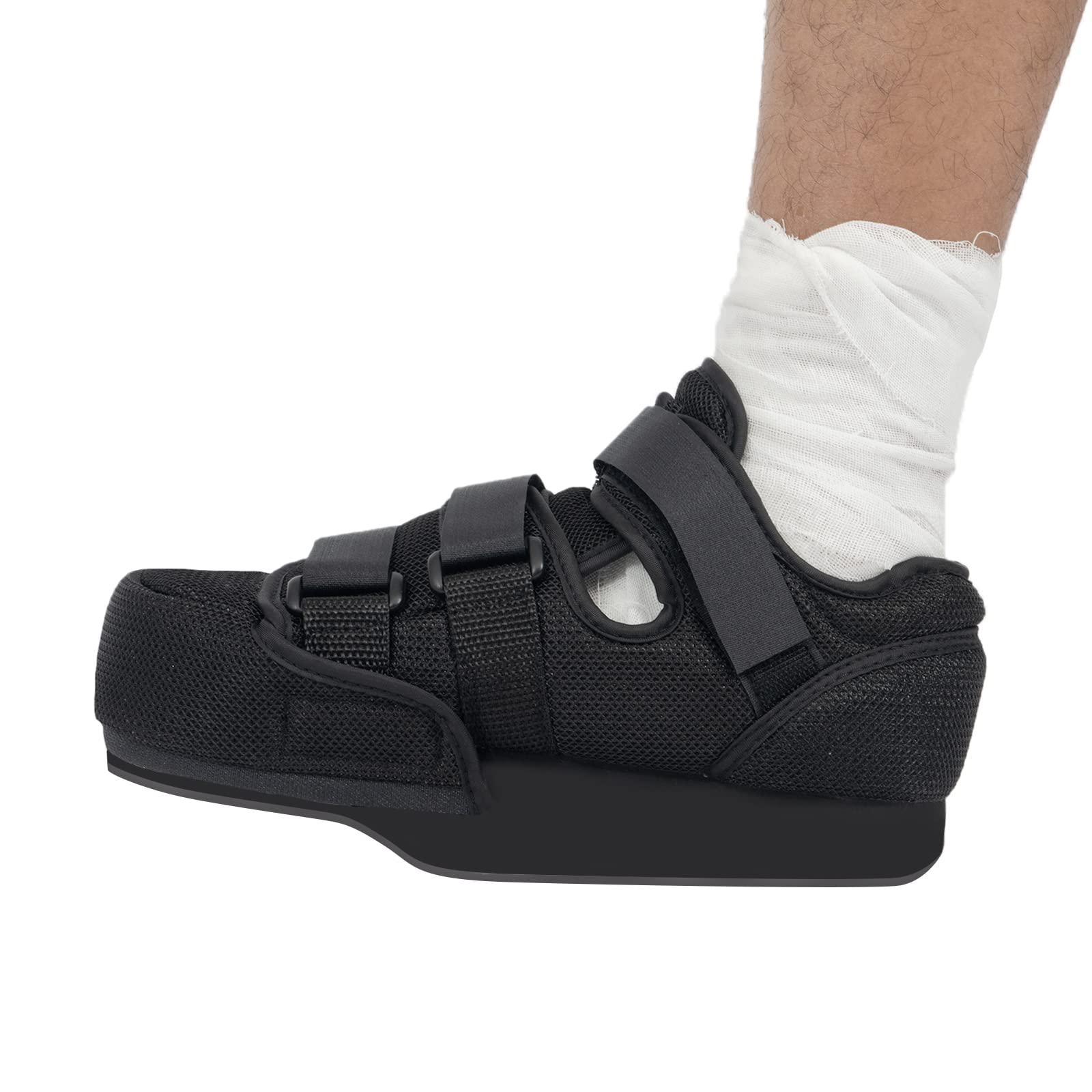GHORTHOUD GHORTHOUD Forefoot Off-Loading Post Op Shoe Closed Toe Medical Walking Boot for Broken Toe Orthopedic Foot Brace for Post Bunion Hammertoe Surgery Brace (L)